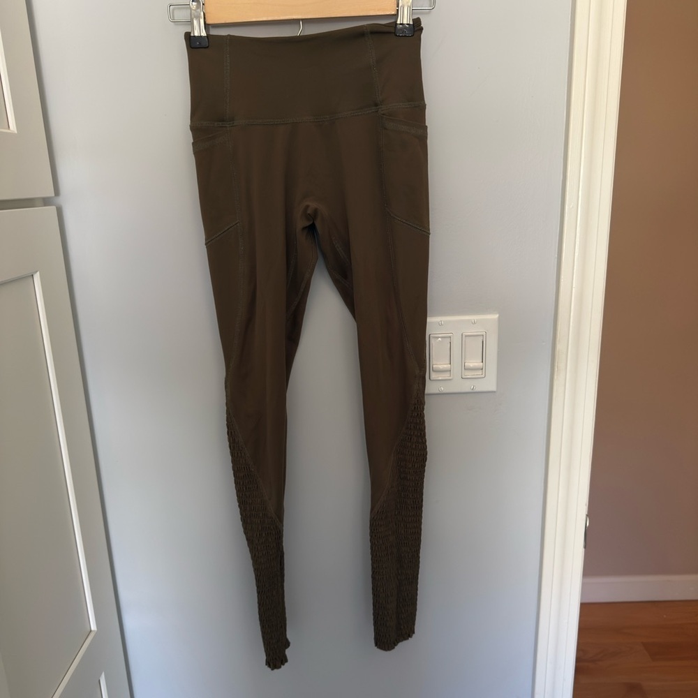 Free People Movement Time Is Now Smocked Leggings With Pockets